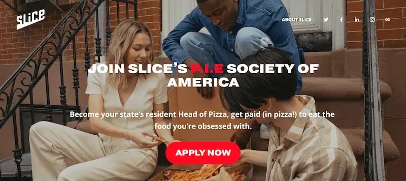 Slice ambassador program called P.I.E. Society of America